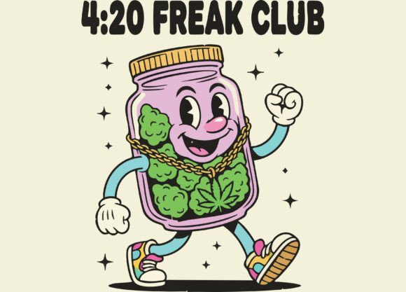 4 20 Freak Club Cartoon SVG, PNG