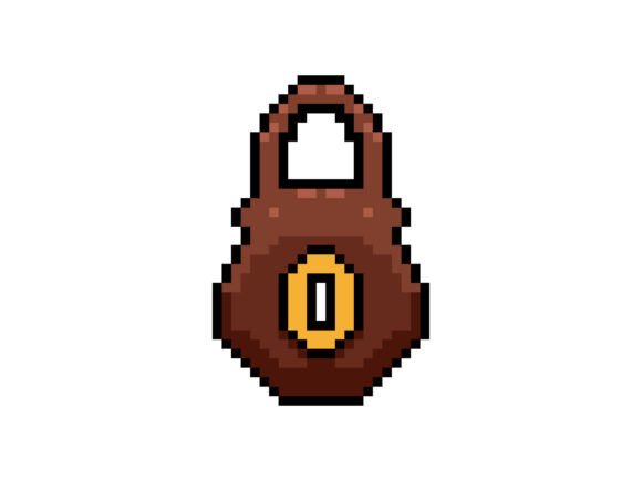 Pixel Art Rusty Padlock Graphic Bundle Review